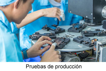 Pruebas de producción