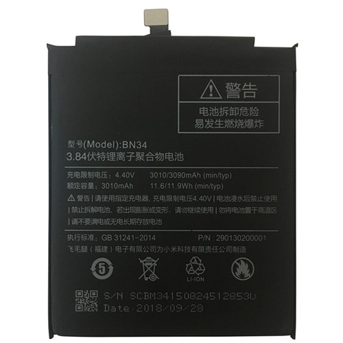 For Redmi 5A Battery Replacement BN34