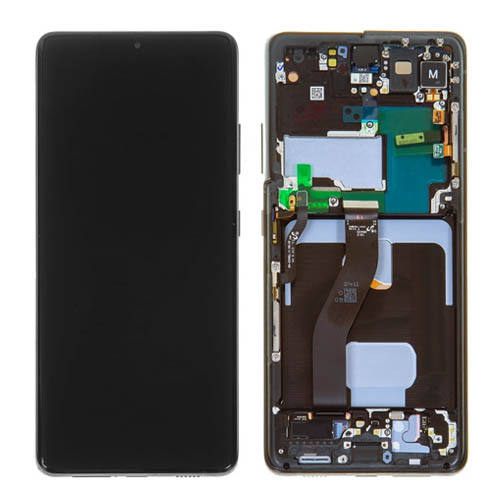 Para Samsung S21 Ultra Substituição de tela LCD com toque Com moldura