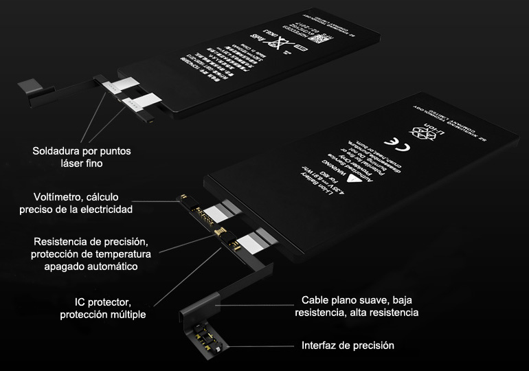 Estructura de batería de teléfono móvil icommun