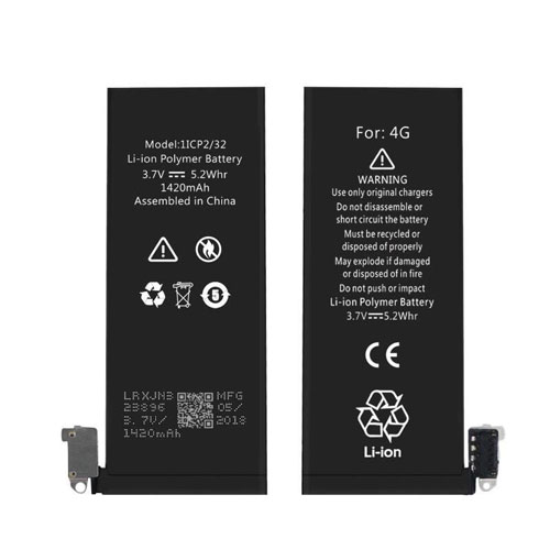 For iPhone 4 Battery Replacement 1420mAh